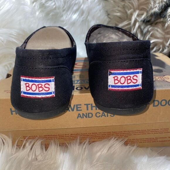 Skechers BOBS Peace & Love Black Canvas Slip-On Shoes Womens Size 9.5/39.5U wide - Picture 6 of 11